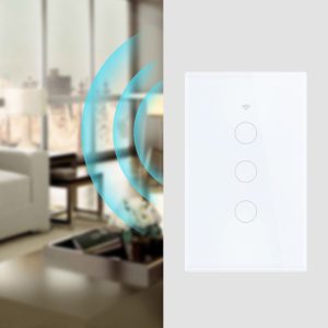 Công tắc chữ nhật cảm ứng 3 nút (Mặt gương, viền nhôm)- ZB RW1 Zigbee SmartLife