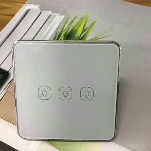 Công tắc vuông cảm ứng thông minh (Mặt gương, viền nhôm )_không N, 3 nút ZB-SW2 Zigbee SmartLife