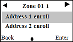 Chọn Address 1 enroll Chọn Address 1 enroll