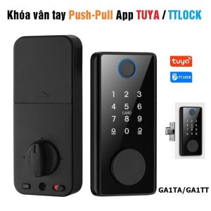 Khoá vân tay cho cửa kính cao cấp đóng mở tự động App TUYA TTLOCK