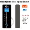 Khoá nhận diện khuôn mặt cho cửa kính cường lực KF-400 App TUYA WIFI - Pin sạc Lithium 4000mah